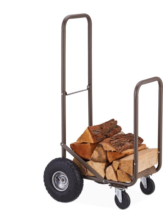 Actual product image Relaxdays Firewood trolley (52 x 56 x 108 cm)