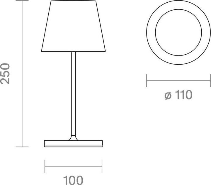 Immagine prodotto Sigor 4547001 Nuindie mini lampada da tavolo ricaricabile 25cm nero notte 2,2W FlexMood 2200K/2700K IP54 (98.50 lm)