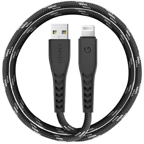 Actual product image Energea cable Nyloflex USB - Lightning Charge and Sync C89 MFI 1.5m czarny/black (1.50 m, USB 3.2 Gen 1)