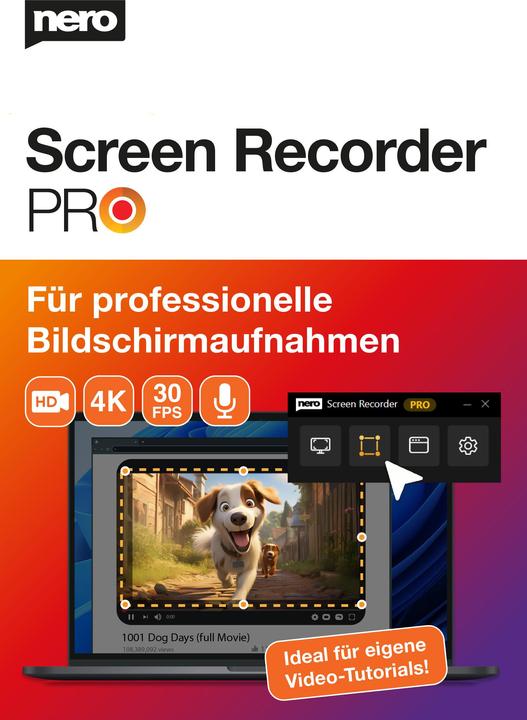 Produktbild Nero Screen Recorder PRO 365 Download Code (1 User, 1 Geräte/User, 12 Monate)