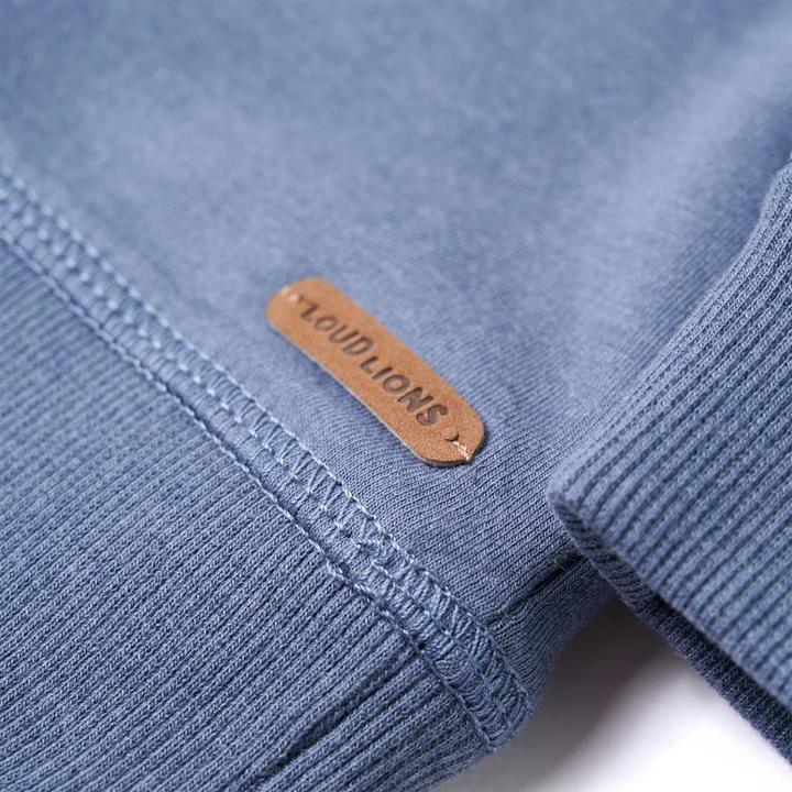 Produktbild VidaXL Kinder-Kapuzenpullover Blau Melange 116,Material: 95 (116)