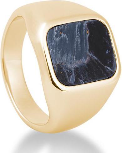 Breuning Ring - E. Pietersit Blau (66, 585/14 K Gold)