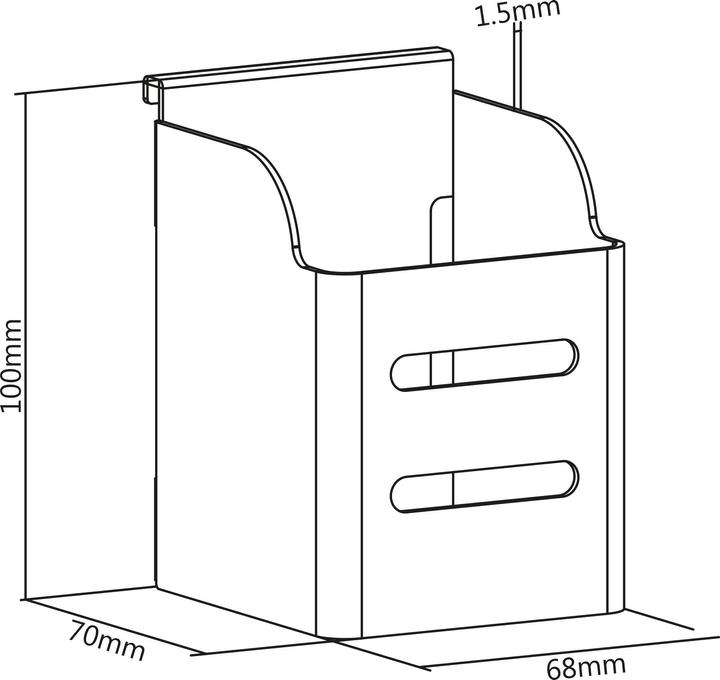 Actual product image InLine Slatwall Pencil Box white