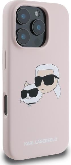 Immagine prodotto Karl Lagerfeld KLHMP16XSKCHPPLP iPhone 16 Pro Max różowy/rosa HC MagSafe Sil Stampa a doppia testa (Apple iPhone 16 Pro Max)