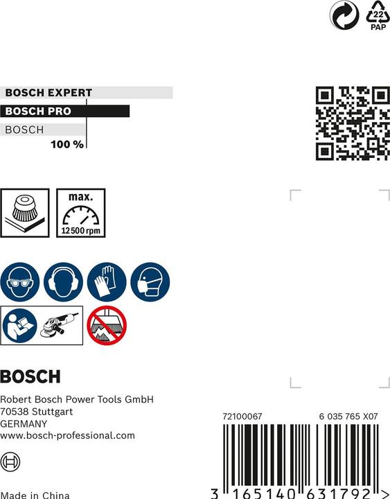 Actual product image Bosch Professional Zubehör PRO Metal heavy cup brush, 75 x 0.35 mm, thread (0.35 mm)