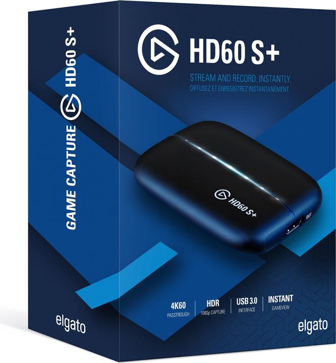 Produktbild Elgato Game Capture HD60S+ (Xbox 360, PC, Mac, Wii U, PS4, Xbox One X, Xbox Series X, Xbox One S, Xbox Series S)