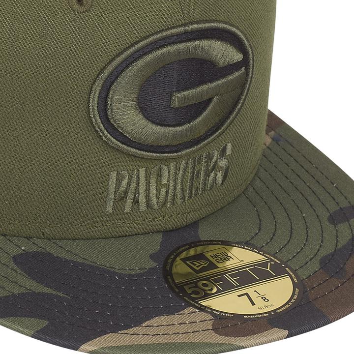 Actual product image New Era 59Fifty Cap - Green Bay Packers wood camo - 7 1/4 (7 1/4)