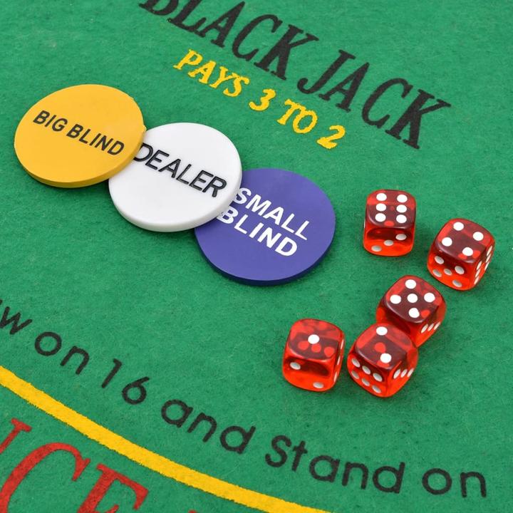 Produktbild VidaXL Kombiniertes Poker/Blackjack Set mit 600 Laserchips Aluminium