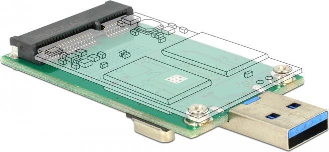 Actual product image Delock Converter USB connector > mSATA full size