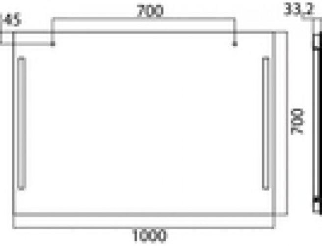 Actual product image Emco light mirror premium, LED light mirror premium 1000 x 700 mm