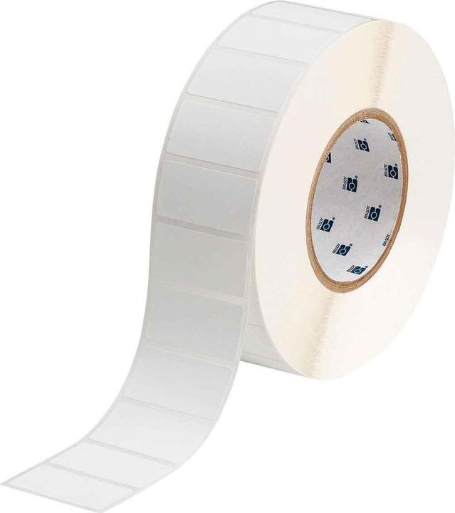 Actual product image Brady THT-17-449-3, polypropylene, matt, white, 50.80 x 25.40 mm, removable (3000 E.) (5.08 cm)