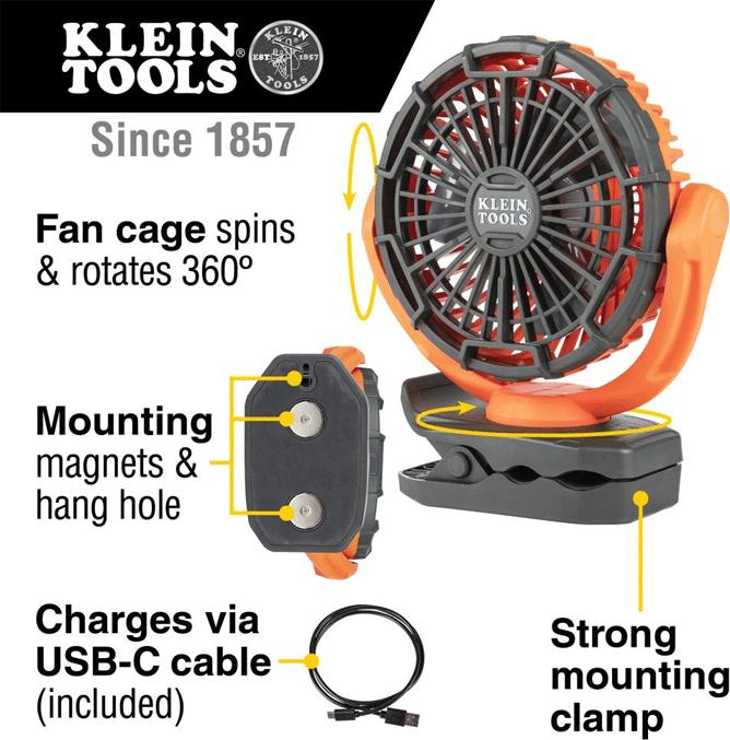 Produktbild Klein Tools Persönlicher Ventilator - wiederaufladbar