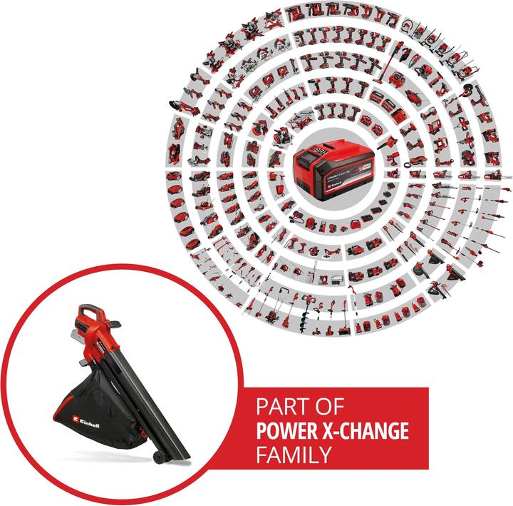 Immagine prodotto Einhell Potenza X-Change Venturro 18/210 (Batteria ricaricabile, Aspirafoglie, Aspiratore e soffiatore, Soffiafoglie)
