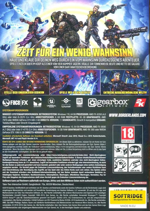 Produktbild 2K Games Borderlands 3 (PC, DE)