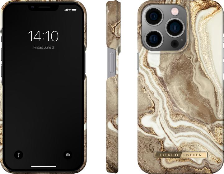 Actual product image iDeal Of Sweden Designer Hard Cover Golden Sand Marble (Apple iPhone 13 Pro)