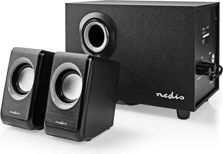 Produktbild Nedis PC-Lautsprecher - Stromversorgung über USB - Subwoofer - Anschlüsse Eingang: 1x 3.5 mm - 2.1 (1 Stk., 16 W)
