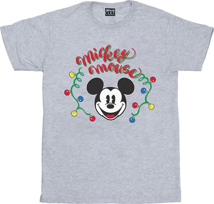 Disney Mickey Mouse Christmas Light Bulbs TShirt (S)
