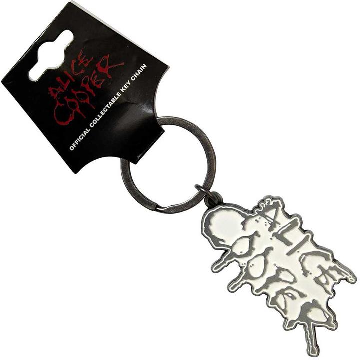 Actual product image Alice Cooper Dripping Logo Silver Schlüsselanhänger