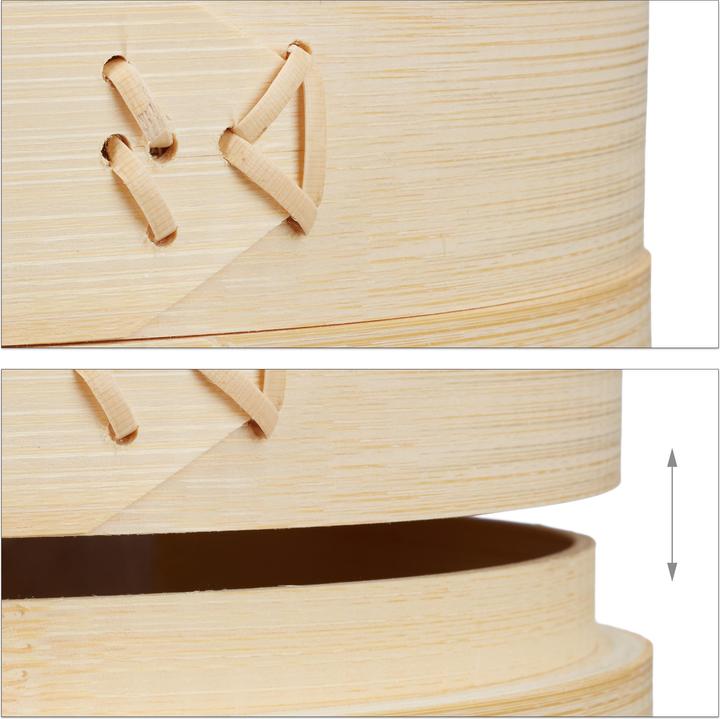 Produktbild Relaxdays Bambusdämpfer (24 cm, Pflanzliche Werkstoffe)