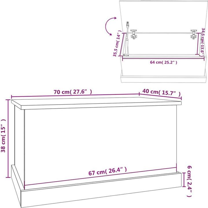 Produktbild VidaXL Giata (70 x 40 x 38 cm)