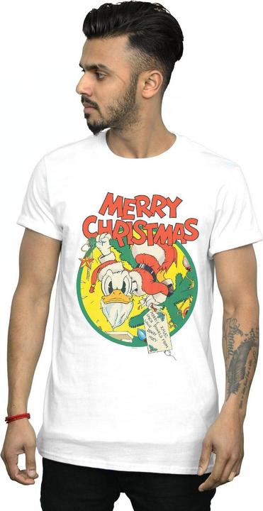 Immagine prodotto Disney Donald Duck Merry Christmas Maglietta Uomo (4XL)