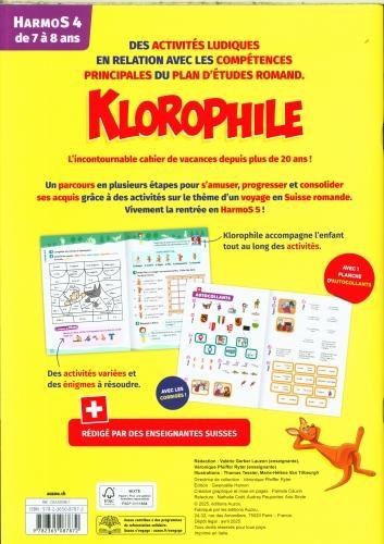 Immagine prodotto Klorophile en vacances : HarmoS 4, de 7 à 8 ans (Francese, Collettività, 2025)