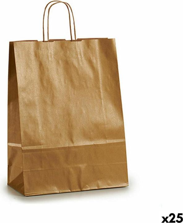 Produktbild Pincello Papiertaschen Gold (32 X 12 X 50 cm) (25 Stück) (Geschenktüte, 25 x)