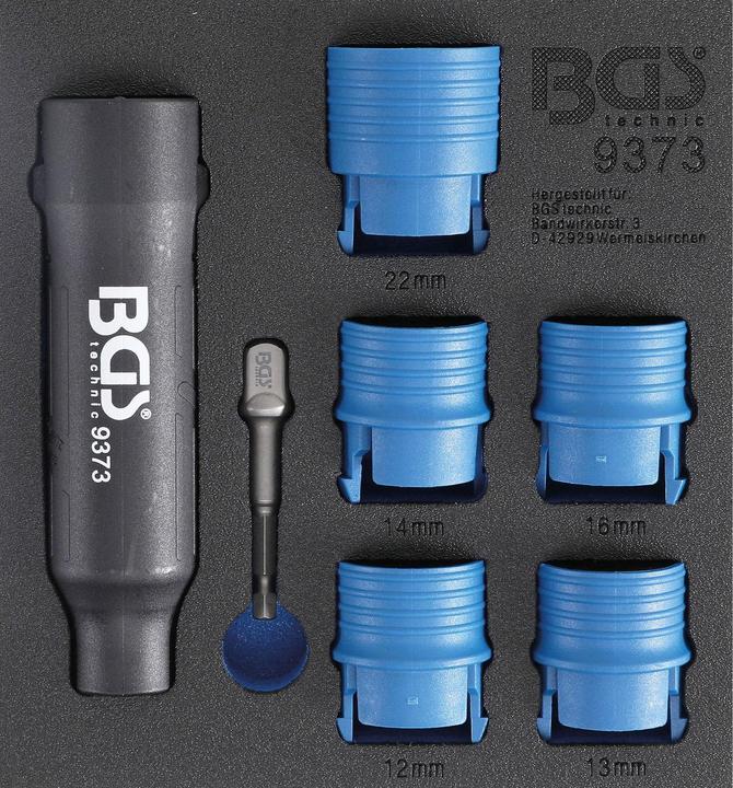 Image du produit BGS Plateau d'outils 1/6 : Ensemble de brosses de nettoyage pour goujons et boulons d'écrous de roue