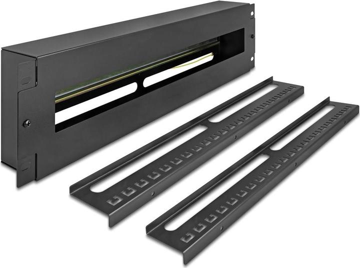 Produktbild Delock 19" Schutzschalterleiste mit Abdeckung und Hutschiene