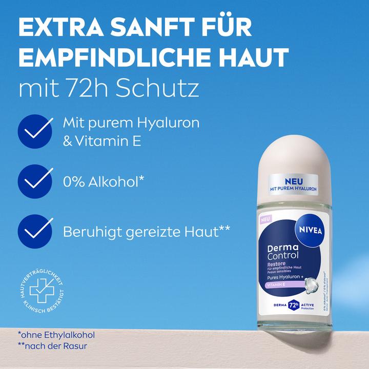 Actual product image NIVEA Deo Derma Control Restore Roll-on Female 50 ml (Roll-on, 50 ml)