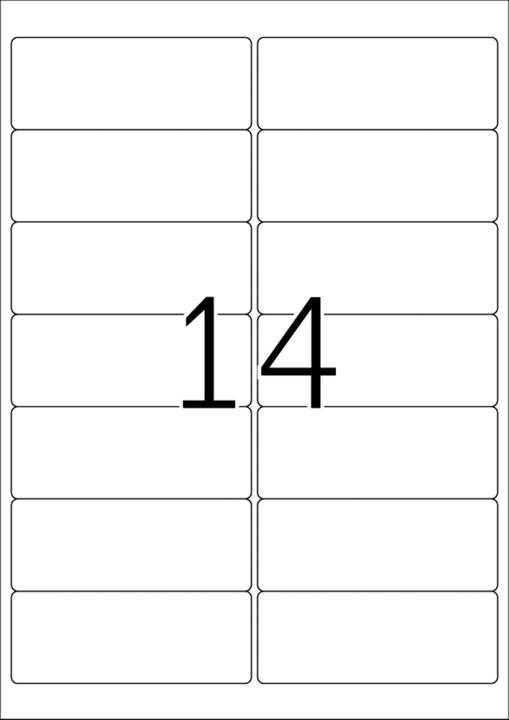 Nutritional values and ingredients HERMA Address labels A4