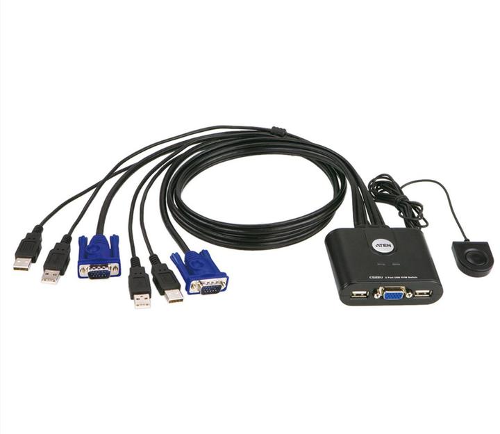 Immagine prodotto Aten CS22U, Switch KVM a 2 porte, USB, VGA