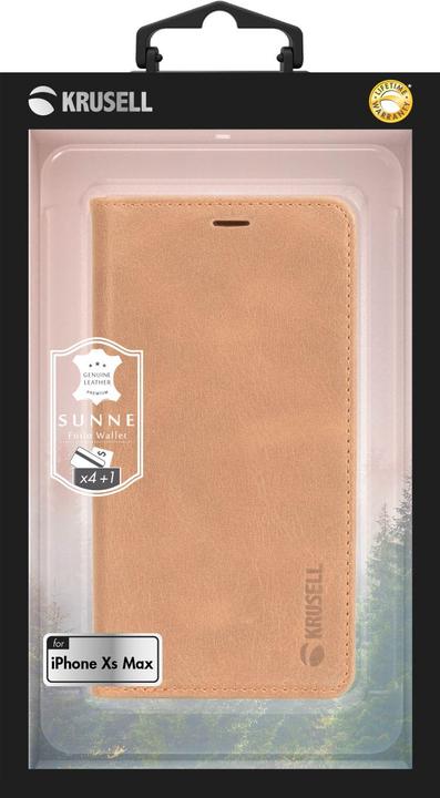 Actual product image Krusell Sunne 4 Card FolioWallet Apple iPhone XS Max vintage nude (Apple iPhone XS Max)