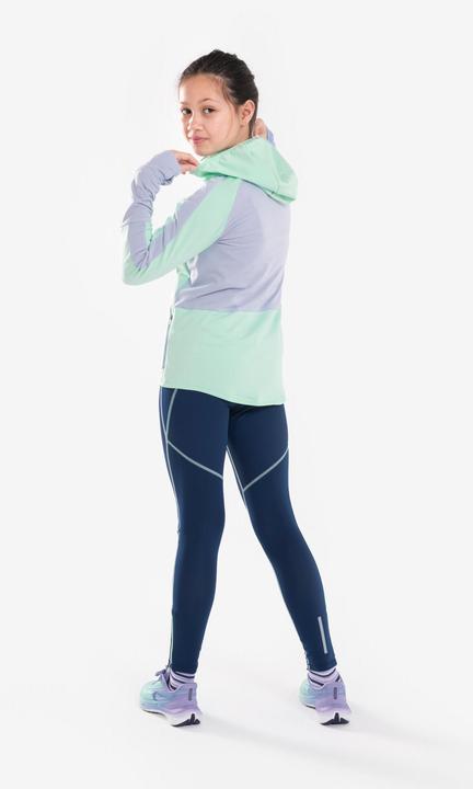 Image du produit Kiprun Cuissard long enfant zippé - Dry+ 900 bleu foncé/vert