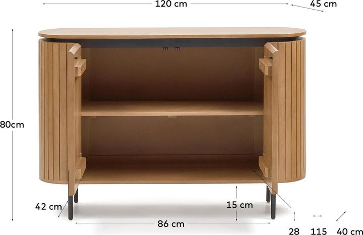 Actual product image Kave Home Licia (120 x 45 x 80 cm)