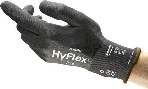 HyFlex Handschuhe Schaumstoff, Nitril Schwarz