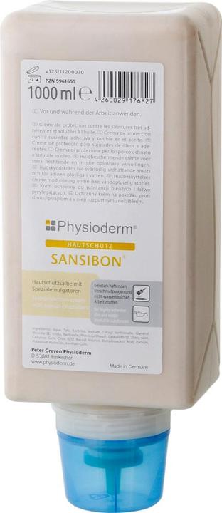 Produktbild PGP Physioderm Hautschutzcreme Sansibon 1000ml Creme Faltflasche (1000 ml)