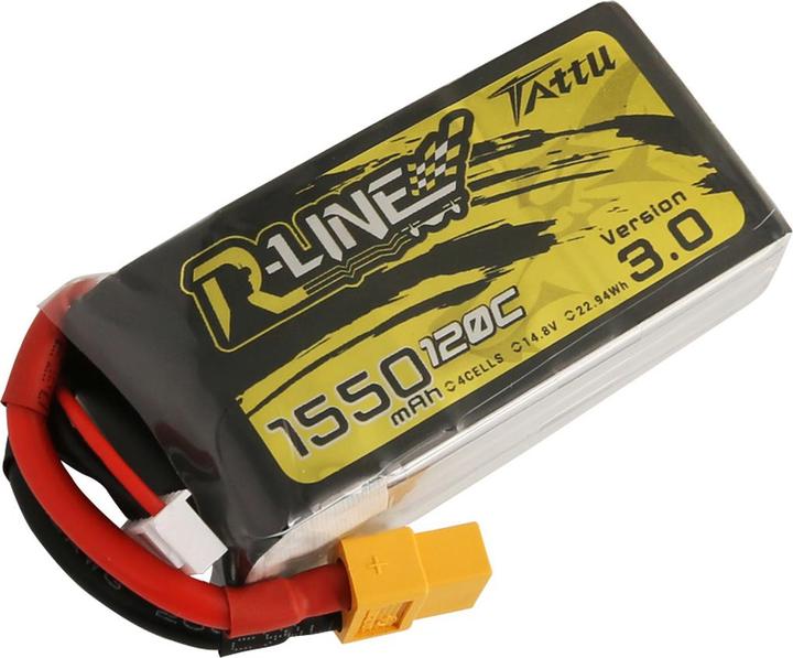 Produktbild Tattu RC-Akku LiPo 1550 mAh 14.8 V 120C R-Line V3.0 (14.80 V, 1550 mAh)