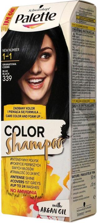 Produktbild Schwarzkopf Palette Color Shampoo Nr. 1-1 (339) Granatapfel Schwarz 1op. (Flüssiges Shampoo)
