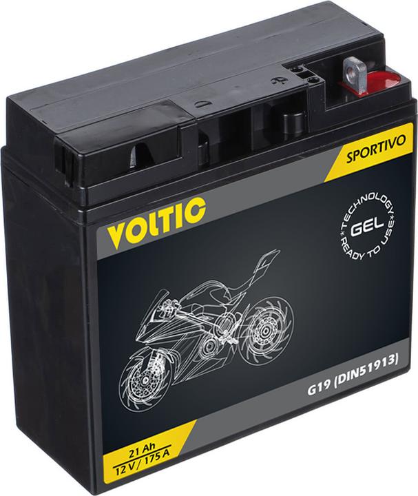 Produktbild Voltic Sportivo GEL G19 Motorradbatterie (DIN 51913) (12 V, 19 Ah, 175 A)