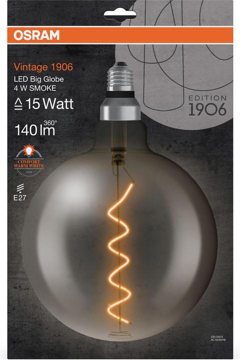 Produktbild Osram Vintage 1906 Led Classic Globe (E27, 5 W, 110 lm, 4 x, G)