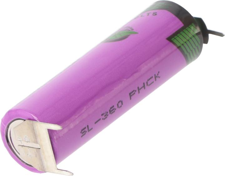 Actual product image Tadiran Lithium Batterie SL-360/PT mit Lötfahnen mit 3er Print Kontakten (1 pcs., AA, 2300 mAh)