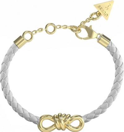 Guess Stylish white leather bracelet with bow JUBB04003JWYGWHT/U (Edelstahl)