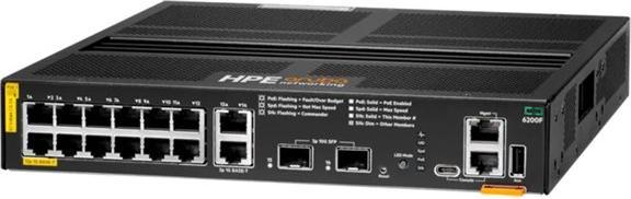 Actual product image Aruba HPE 6200F 12G Class4 PoE 2G/2SFP+ 139W (EN) (14 Ports)