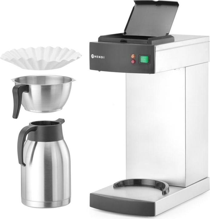 Image du produit Hendi Corps et support pour filtre à café en acier inoxydable. Température de chauffe : 93-96°C. Temps de