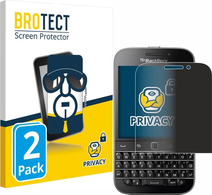 Actual product image BROTECT Anti-spy privacy film Blue light protection film (2 Piece, Blackberry Classic Q20)