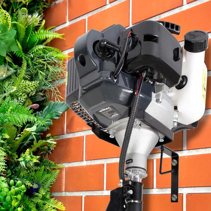 Produktbild Wiltec 3in1 Benzin Multitool 1,9kW Rasentrimmer Freischneider Motorsense Garten (Trimmfaden, Metallschneideblatt)