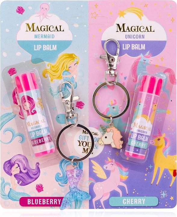 Accentra Lippenbalsam MAGICAL UNICORN & MERMAID mit Schlüsselanhänger