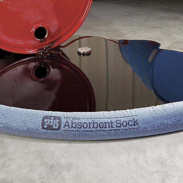 Actual product image New Pig BLUE universal absorbent sheeting sock, pack of 12, length 1220 mm, Ø 80 mm. (12 pcs.)