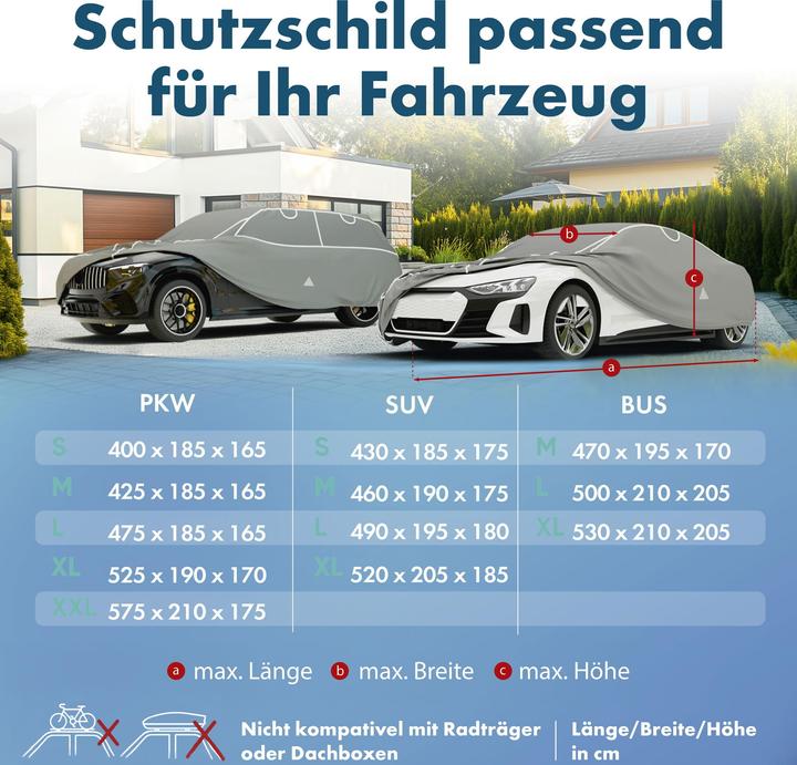 Produktbild Walser SUV Hagelschutzplane Hybrid UV Protect, Hagelschutzgarage Gröe XL